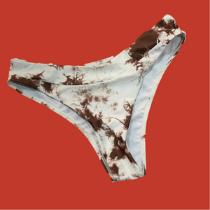 Nwot brown and white swim bottom L